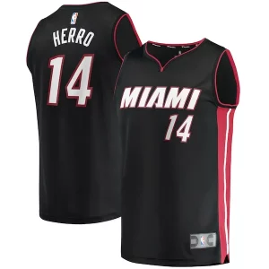 Chulo Genial Tyler Herro Miami Heat Fast Break Replica Jersey Icon Edition Black  para los verdaderos seguidores
