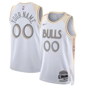 Comodo Original Duradero Chicago Bulls Nike Unisex 2024/25 Custom Swingman Jersey City Edition White  para los verdaderos seguidores