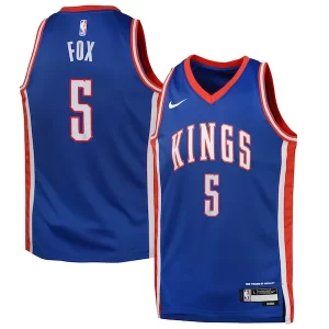 Encantador Duradero De'Aaron Fox Sacramento Kings Nike Youth 2024/25 Swingman Player Jersey City Edition Blue  para los verdaderos seguidores