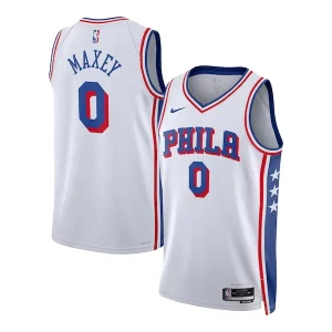 Duradero Bonito Resistente Tyrese Maxey Philadelphia 76ers Nike Unisex Swingman Jersey Association Edition White  para los verdaderos seguidores