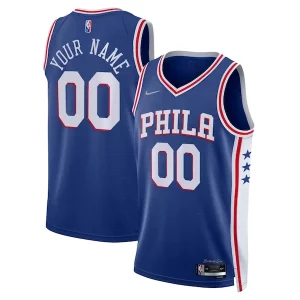 Moderno Philadelphia 76ers Nike 2021/22 Diamond Swingman Custom Jersey Icon Edition Royal  para los verdaderos seguidores