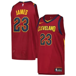 Resistente Cool LeBron James Cleveland Cavaliers Nike Authentic Player Jersey Icon Edition Wine  para los verdaderos seguidores
