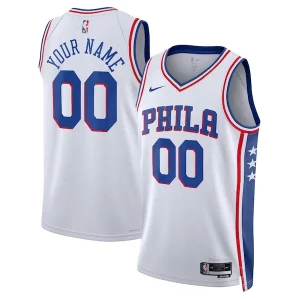 Robusto Perfecto Fantástico Philadelphia 76ers Nike Unisex 2022/23 Swingman Custom Jersey White Association Edition  para los verdaderos seguidores