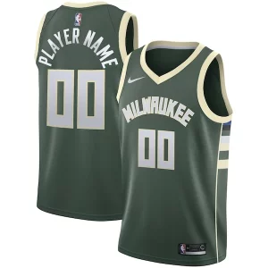 Sofisticado Milwaukee Bucks Nike Swingman Custom Jersey Green Icon Edition  para los verdaderos seguidores