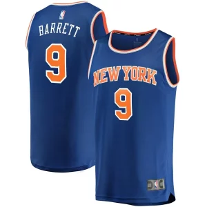 Cool Exquisito Magnífico RJ Barrett New York Knicks Replica Fast Break Jersey Blue Icon Edition  para los verdaderos seguidores