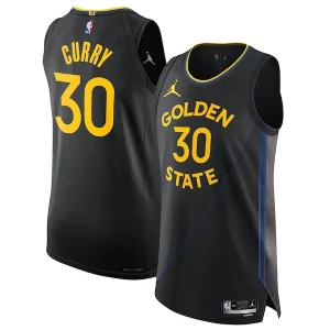 Clásico Magnífico Stephen Curry Golden State Warriors Jordan Brand 2024/25 Authentic Jersey Statement Edition Black  para los verdaderos seguidores