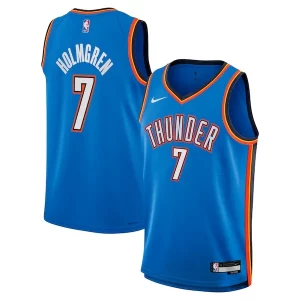 Encantador Perfecto Único Chet Holmgren Oklahoma City Thunder Nike Youth Swingman Jersey Icon Edition Blue  para los verdaderos seguidores