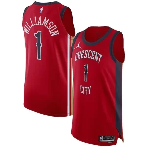 Duradero Original Encantador Zion Williamson New Orleans Pelicans Jordan Brand Authentic Jersey Association Edition Red  para los verdaderos seguidores