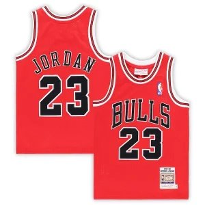 Lujoso Magnífico Michael Jordan Chicago Bulls Preschool 1997/98 Hardwood Classics Authentic Jersey Red/Black/White  para los verdaderos seguidores