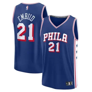 Comodo Joel Embiid Philadelphia 76ers Fast Break Replica Player Jersey Icon Edition Royal  para los verdaderos seguidores