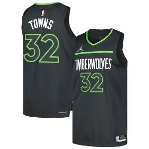 Comodo Duradero Karl Anthony Towns Minnesota Timberwolves Jordan Brand Authentic Player Jersey Statement Edition Anthracite  para los verdaderos seguidores