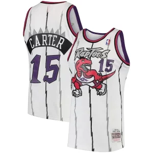 Chulo Vince Carter Toronto Raptors 1998/99 Hardwood Classics Swingman Jersey White/Purple  para los verdaderos seguidores