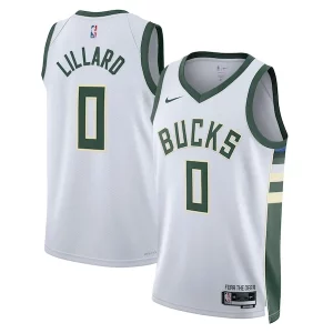 Encantador Exquisito Versátil Damian Lillard Milwaukee Bucks Nike Unisex Fear The Deer Swingman Player Jersey Association Edition White  para los verdaderos seguidores