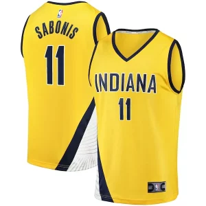 Duradero Genial Domantas Sabonis Indiana Pacers Fast Break Replica Jersey Statement Edition Gold  para los verdaderos seguidores