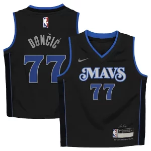 Lujoso Clásico Luka Dončić Dallas Mavericks Nike Preschool Swingman Replica Jersey City Edition Black  para los verdaderos seguidores
