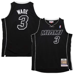Ideal Dwyane Wade Miami Heat 2011/12 Hardwood Classics Authentic Jersey Black  para los verdaderos seguidores