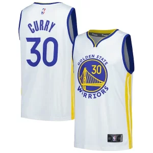 Elegante Fantástico Stephen Curry Golden State Warriors Fast Break Replica Player Jersey Association Edition White  para los verdaderos seguidores