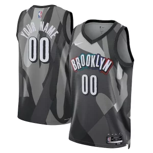 Moderno Brooklyn Nets Nike Unisex 2024/25 Custom Swingman Jersey City Edition Gray  para los verdaderos seguidores