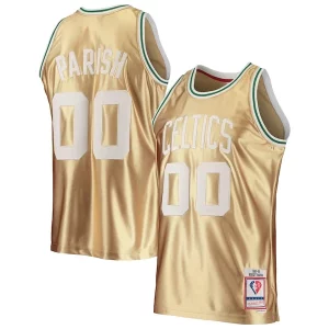 Elegante Estupendo Fantástico Robert Parish Boston Celtics 75th Anniversary 1985/86 Hardwood Classics Swingman Jersey Gold  para los verdaderos seguidores