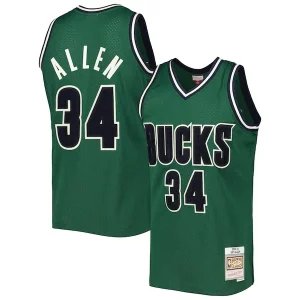Versátil Duradero Ray Allen Milwaukee Bucks 2000/01 Hardwood Classics Off Court Swingman Jersey Hunter Green  para los verdaderos seguidores