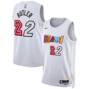 Comodo Jimmy Butler Miami Heat Nike Unisex 2022/23 Swingman Jersey City Edition White  para los verdaderos seguidores