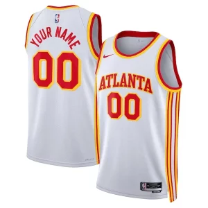 Bonito Fácil de llevar Atlanta Hawks Nike Unisex Swingman Custom Jersey White Association Edition  para los verdaderos seguidores