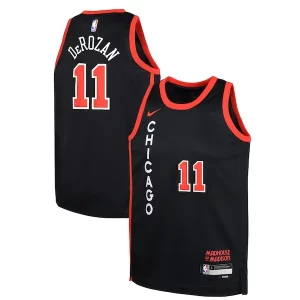 Moderno Robusto Clásico DeMar DeRozan Chicago Bulls Nike Youth Swingman Replica Jersey City Edition Black  para los verdaderos seguidores