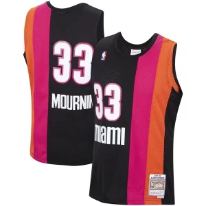 Sofisticado Alonzo Mourning Miami Heat 2005/2006 Hardwood Classics Swingman Jersey Black  para los verdaderos seguidores