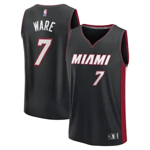 Original Duradero Kel'el Ware Miami Heat Fast Break Replica Player Jersey Icon Edition Black  para los verdaderos seguidores