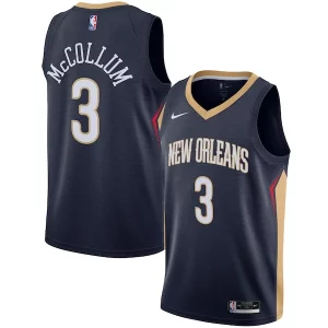 Estupendo C.J. McCollum New Orleans Pelicans Nike Swingman Jersey Icon Edition Navy  para los verdaderos seguidores