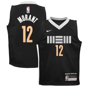 Original Comodo Lujoso Ja Morant Memphis Grizzlies Nike Preschool Swingman Replica Jersey City Edition Black  para los verdaderos seguidores