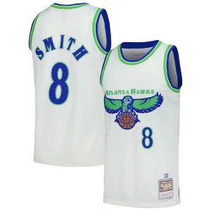 Sofisticado Comodo Clásico Steve Smith Atlanta Hawks Chainstitch Swingman Jersey Cream  para los verdaderos seguidores