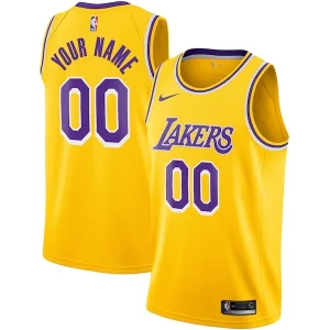 Delicioso Los Angeles Lakers Nike Custom Swingman Jersey Gold Icon Edition  para los verdaderos seguidores