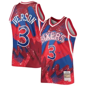 Bonito Allen Iverson Philadelphia 76ers Hardwood Classics 1996/97 Hyper Hoops Swingman Jersey Red  para los verdaderos seguidores