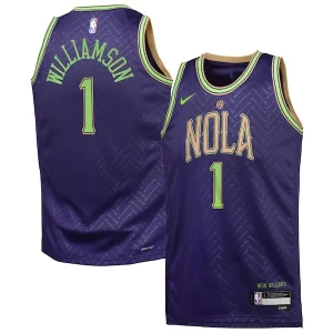 Hermoso Exquisito Zion Williamson New Orleans Pelicans Nike Youth 2024/25 Swingman Player Jersey City Edition Purple  para los verdaderos seguidores