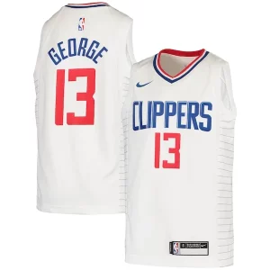 Increíble Duradero Paul George LA Clippers Nike Youth 2020/21 Swingman Jersey Association Edition White  para los verdaderos seguidores