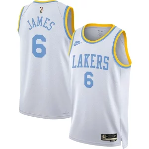 Práctico Increíble LeBron James Los Angeles Lakers Nike Swingman Jersey Classic Edition White  para los verdaderos seguidores