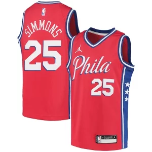 Chulo Ben Simmons Philadelphia 76ers Jordan Brand Youth 2020/21 Swingman Player Jersey Statement Edition Red  para los verdaderos seguidores