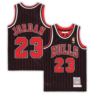 Maravilloso Michael Jordan Chicago Bulls Preschool 1996/97 Hardwood Classics Authentic Jersey Black/Red/White  para los verdaderos seguidores
