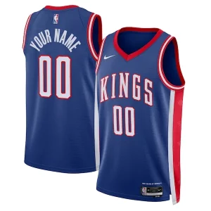 Lujoso Sacramento Kings Nike Unisex 2024/25 Custom Swingman Jersey City Edition Blue  para los verdaderos seguidores