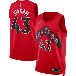 Práctico Pascal Siakam Toronto Raptors Nike 2021/22 Diamond Swingman Jersey Icon Edition Red  para los verdaderos seguidores