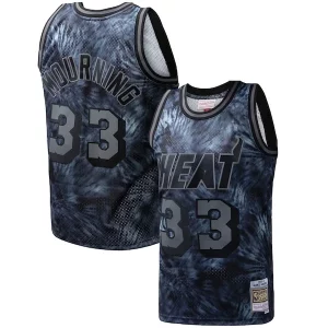Magnífico Delicioso Moderno Alonzo Mourning Miami Heat Hardwood Classics 1996/97 Tie Dye Swingman Jersey Black  para los verdaderos seguidores