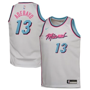 Sofisticado Elegante Bam Adebayo Miami Heat Nike Youth 2024/25 Swingman Player Jersey City Edition White  para los verdaderos seguidores
