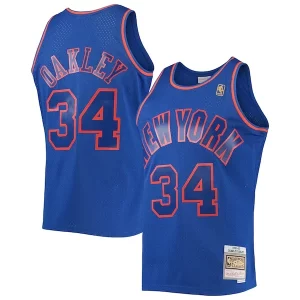 Lujoso Encantador Fantástico Charles Oakley New York Knicks 1996/97 Hardwood Classics Swingman Jersey Blue  para los verdaderos seguidores
