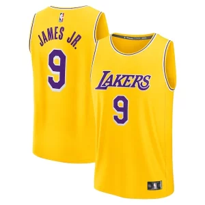Ideal Hermoso Bronny James Los Angeles Lakers 2024 NBA Draft Fast Break Player Jersey Icon Edition Gold  para los verdaderos seguidores