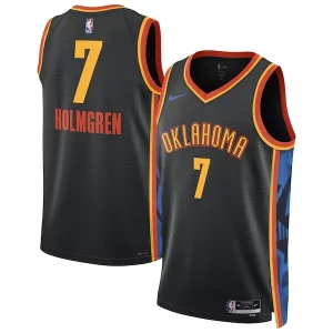 Moderno Encantador Chet Holmgren Oklahoma City Thunder Nike Unisex 2024/25 Swingman Player Jersey City Edition Black  para los verdaderos seguidores