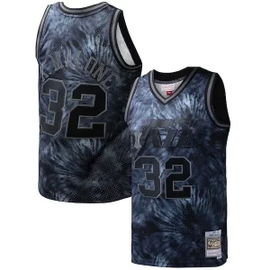 Atractivo Robusto Karl Malone Utah Jazz Hardwood Classics 1991/92 Tie Dye Swingman Jersey Black  para los verdaderos seguidores