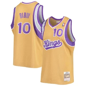 Genial Mike Bibby Sacramento Kings 2005/06 Hardwood Classics Swingman Jersey Gold  para los verdaderos seguidores