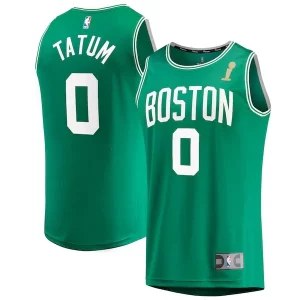 Resistente Bonito Perfecto Jayson Tatum Boston Celtics 2024 NBA Finals Champions Fast Break Replica Player Jersey Kelly Green Icon Edition  para los verdaderos seguidores