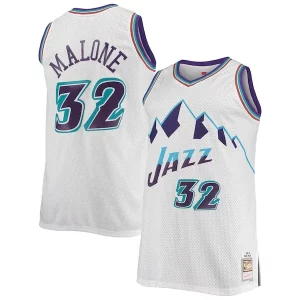 Comodo Lujoso Hermoso Karl Malone Utah Jazz 1996/97 Big & Tall Hardwood Classics Swingman Jersey White/Purple  para los verdaderos seguidores